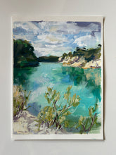 Load image into Gallery viewer, Little Blue Lake (Roughly A4 - Gouache on Paper)