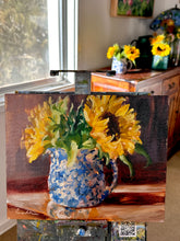 Load image into Gallery viewer, Day 30 - Sunflowers and Blue &amp; White Jug