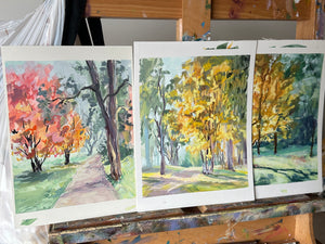 Amber - Gouache - Autumn Series
